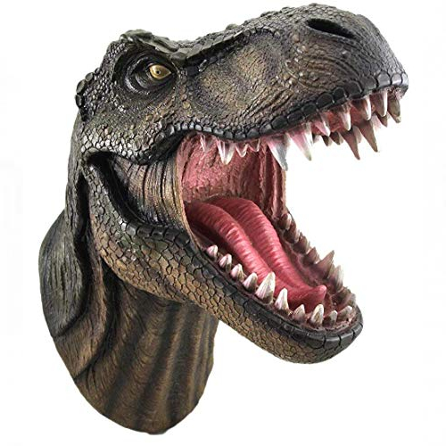 huge 15 inch wall mounted t-rex dinosaur head sculpture