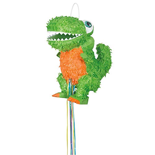 unique dinosaur party t-rex pinata with pull string