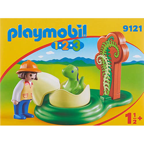 playmobil 9121 1.2.3 girl with dino egg