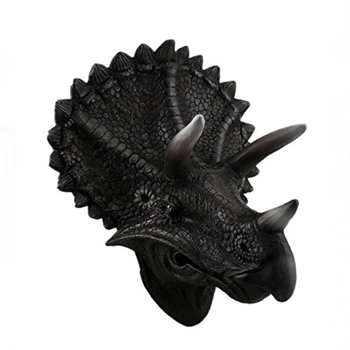 hand painted wall mounted triceratops head