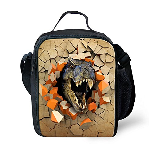 dinosaur breakout insulated lunch bag