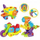 take apart toys set includes dinosaur, airplane and motorbike Main Thumbnail