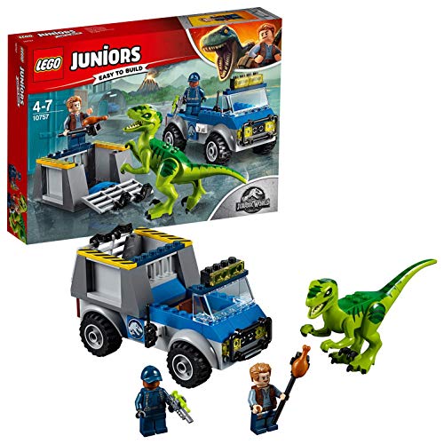 official lego juniors jurassic world raptor rescue - 10757 - discontinued by manufacturer
