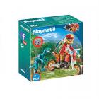 playmobil 9431 motorbike with raptor toy set, multi Main Thumbnail