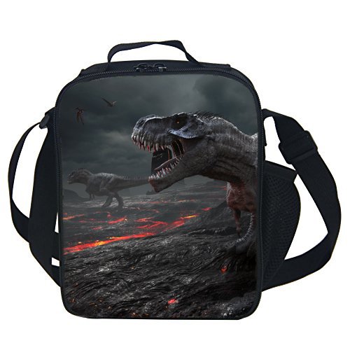 insulated t-rex dino lunch bag
