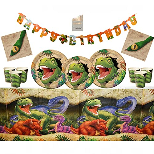 Dinosaur Birthday Party Supplies for 16 Guests