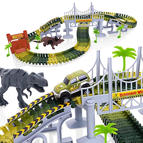 create-a-track dinosaur toy car racetrack 