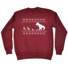 Christmas Dinosaur Lunch Novelty Jumper - Adults - Available in 8 Colours Main Thumbnail