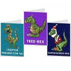 12 pack funny dinosaur christmas cards Main Thumbnail