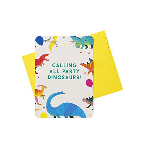 8 x dino party invitations - talking tables