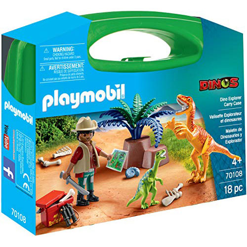dinosaur playmobil set: 70108 dino explorer carry case