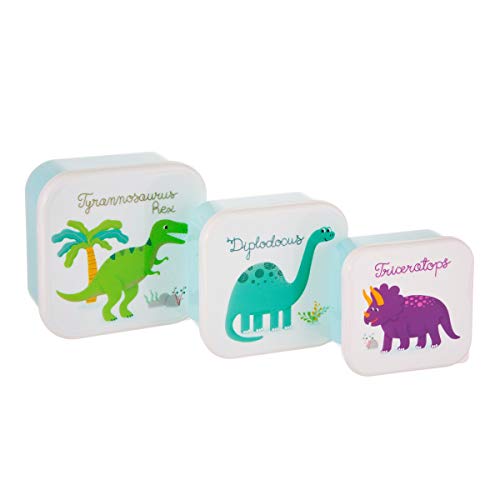sass & belle set of 3 roarsome dinosaurs lunch boxes