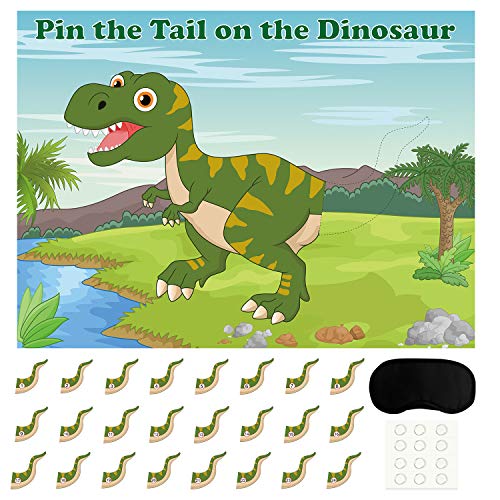 pin the tail on the dinosaur game with 24 tails