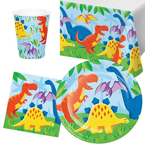 dinosaur friends party tableware pack for 8