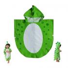 children bath towel baby bathrobe cotton dinosaur pattern kids robe beach swimming hooded poncho (green) Main Thumbnail