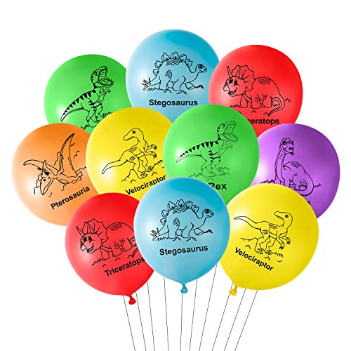 18 x Latex Dinosaur Balloons in Various Colours