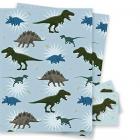 2 x sheets of dinosaur wrapping paper and 2 tags - 70 x 50cm Main Thumbnail