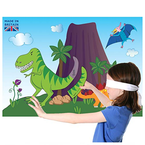  lello & monkey pin the tail on the dinosaur kids party game