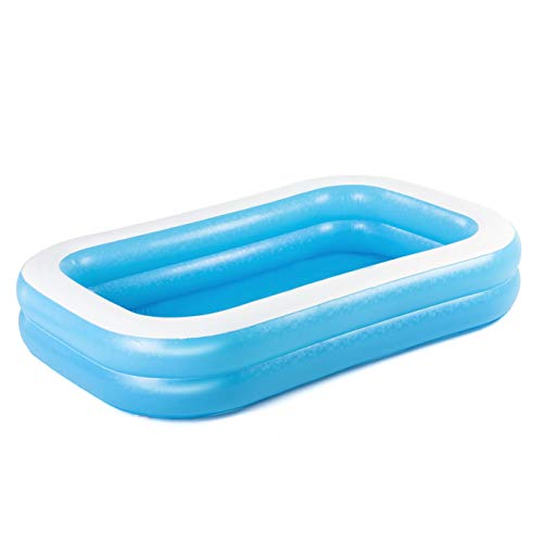 bestway 54006 family rectangular inflatable pool, 262 x 175 x 51 cm, blue / white