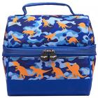 blue lunch bag with orange dinosaurs Main Thumbnail