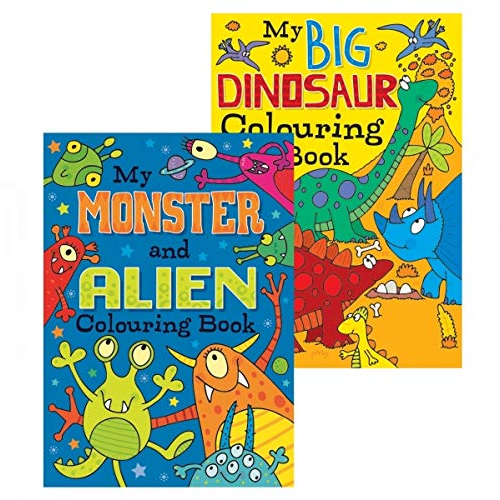  Big Dinosaur + Monster & Alien Colouring Book