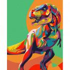 paint by numbers t-rex acrylic painting kit Main Thumbnail