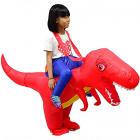kids inflatable dinosaur t-rex costume toddler halloween blow up fancy dress up, red, 2-6 years Main Thumbnail