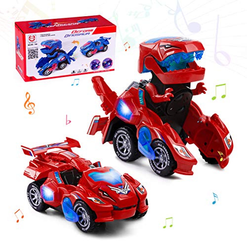 automatic transforming dinosaur car with light & sound