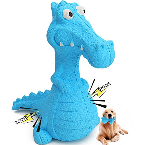 durable squeaky rubber dinosaurs dog toy