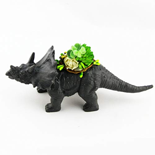 triceratops flower pot with drain holes