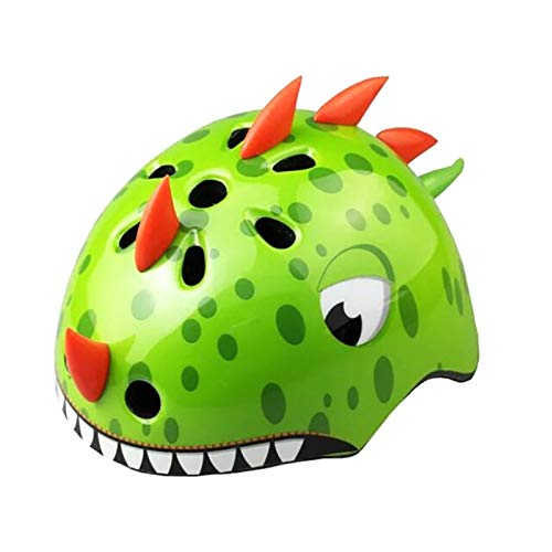 View the best prices for: titst kids helmet, age 2-13 years old, cute cartoon animal 3d dinosaur helmets, adjustable youth boys girls multi-sport protection gear size19-23