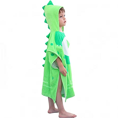 kids dinosaur hooded beach towel