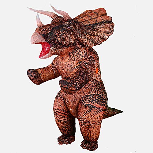 rafalacy inflatable jurassic triceratops costume outfit for adult dino costume funny air blow up costume party fancy dinosaur suit