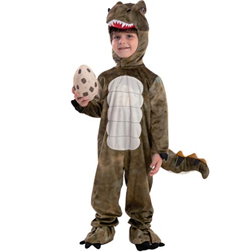 child unisex t-rex realistic dinosaur costume for halloween child dinosaur dress up party, role play and cosplay (toddler( 3- 4yrs ))