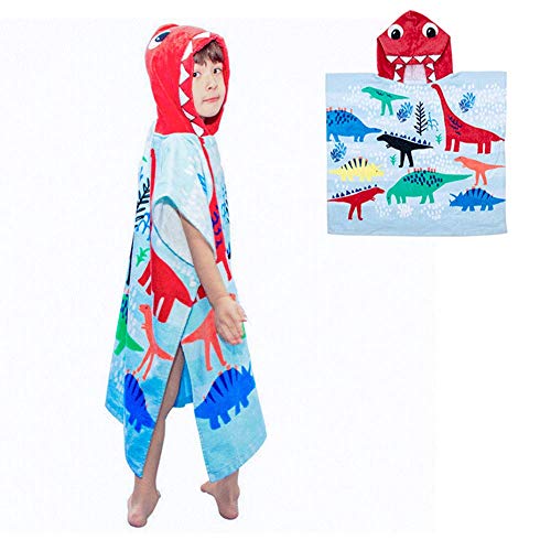 dinosaur poncho style hooded beach towel