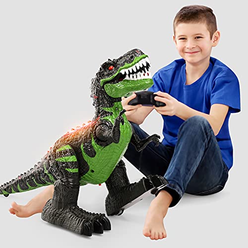 walking tyrannosaurus rc dinosaur robot with rechargeable battery