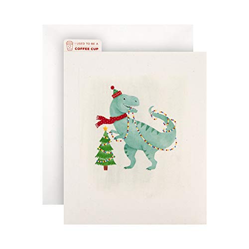 general christmas card from hallmark - quirky croppers cupcycled t-rex design