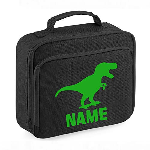 personalised dinosaur silhouette lunch bag