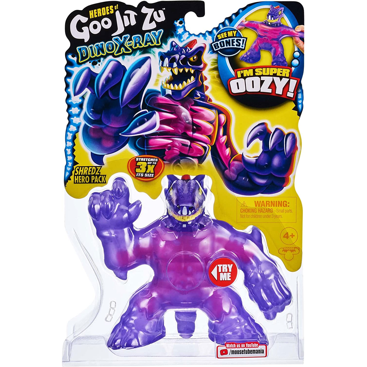 heroes of goo jit zu - dino x-ray shredz action figure, multicoloured co41189