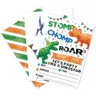 20 x dinosaur party invitation cards with envelopes - wernnsai Main Thumbnail