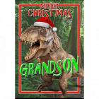 grandson christmas card – dinosaur - jurassic world - full colour inside Main Thumbnail