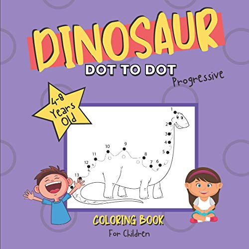 dinosaur dot to dots for 4-8 year  olds