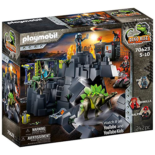 playmobil dino rise: 70623 crystal mine with light, sound and vibration effects