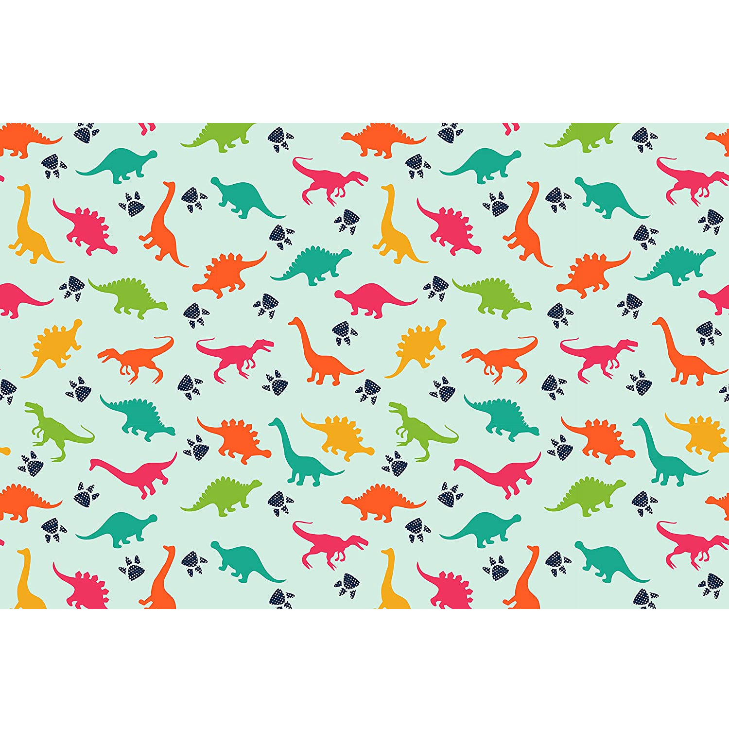 4 x dinosaur birthday wrapping paper sheets 70x50cm