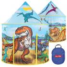 lol-fun kids tent dinosaur toys for 3 year old boys, play tent dinosaur tent for boys ages 3 4 5, pop up tent kids playhouse for toddlers gifts with carry bag Main Thumbnail