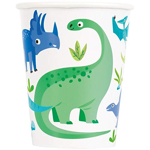 prehistoric dinosaur party paper cups x 8