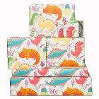 Colourful Dinosaur Wrapping Paper for Birthdays or Christmas - 6 sheets Main Thumbnail