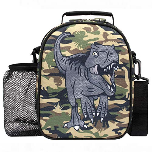 Camoflaged Lunch Bag Featuring T-Rex