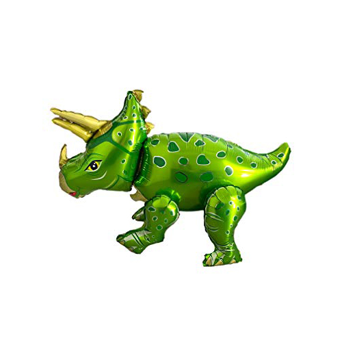 green triceratops party balloon - helium or air