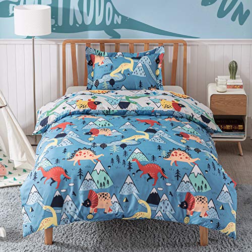 kids dinosaur bedding set with 1 pillowcase